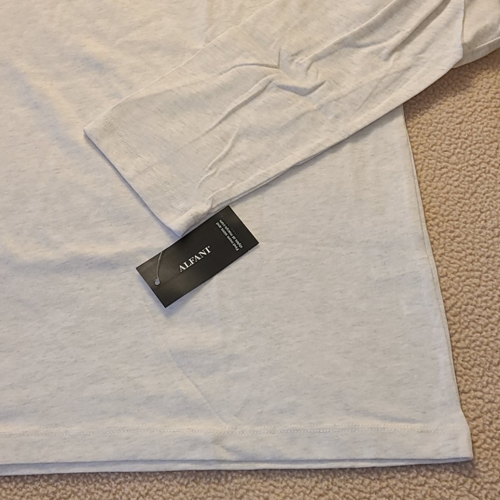 Alfani long-sleeve split crewneck ivory - Picture 8 of 16